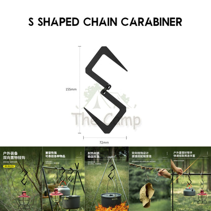 Carabiner D Shape S Shape Aluminium Stainless Steel Buckle Clip Key Chain Outdoor Camping Paracord Spring Keyring Hook