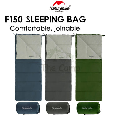 Naturehike F150 Sleeping Bag Outdoor Camping Malaysia Weather 1KG Envelope Joinable Cotton Ultralight Black NH22MSD05