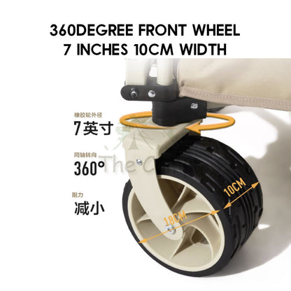 Mobi Garden X200 Trolley Wagon Cart 200L 10cm Thick Wheel 7 Inch Camping Portable Table Top NX23689007