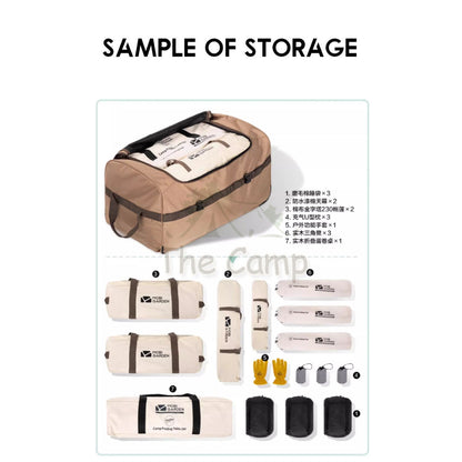Mobi Garden Folding Wheel Bag 110L Luggage Equipment Storage Bag Outdoor Camping Khaki Picnic NX20664011