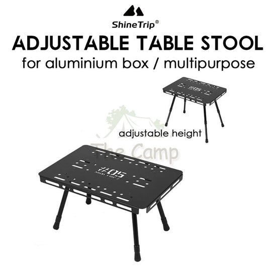 Shinetrip Stool Table for Aluminium Box Set Expandable IGT Storage Box 44L 72L Tactical Case Stool Table Outdoor Camping