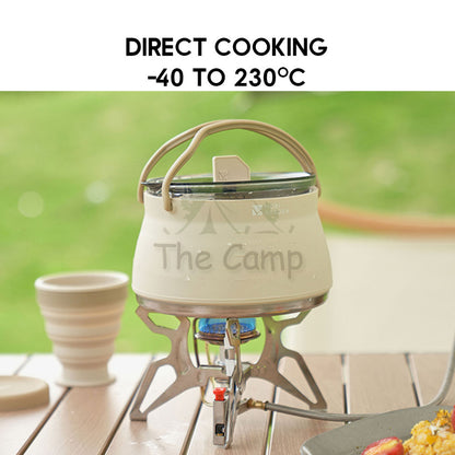 Mobi Garden Foldable Silicone Kettle Cup Outdoor Camping Portable Stainless Steel Teapot Retractable Water NX23666015