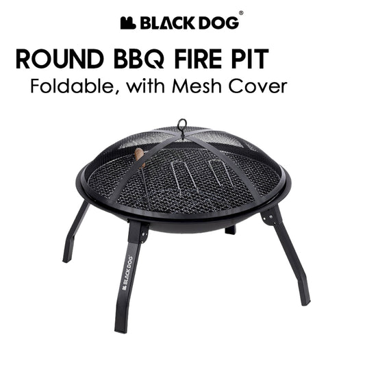Blackdog Round BBQ Fire Pit Outdoor Camping Folding Foldable Grill Barbecue Fire Pond Firepit Charcoal CBD230CF013