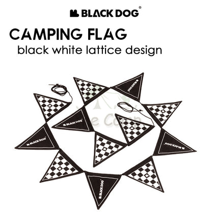 Blackdog Camping Atmosphere Flag Lattice Design Portable Birthday Party Picnic Tent Decorative 12 Flag 4M BD-QZ002