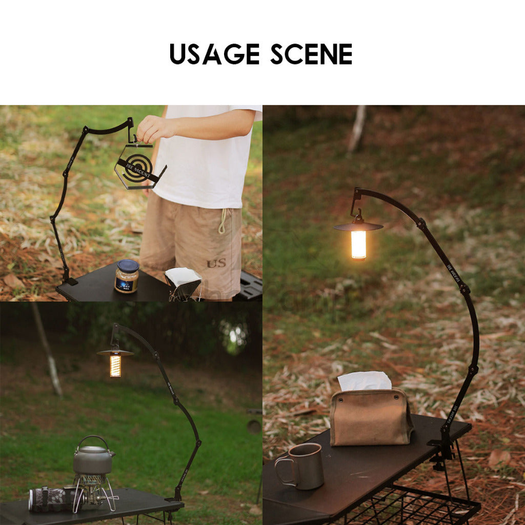 Adjustable Lamp Holder Foldable Folding Latern Pole Hanger Rod Lantern LED Stand Outdoor Camping Table Hanging Light