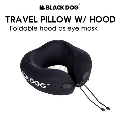 Blackdog Travel Pillow With Hood Eye Mask Camping Outdoor Snail U Shaped Pillow Memory Foam Travelling CBD2300WS011