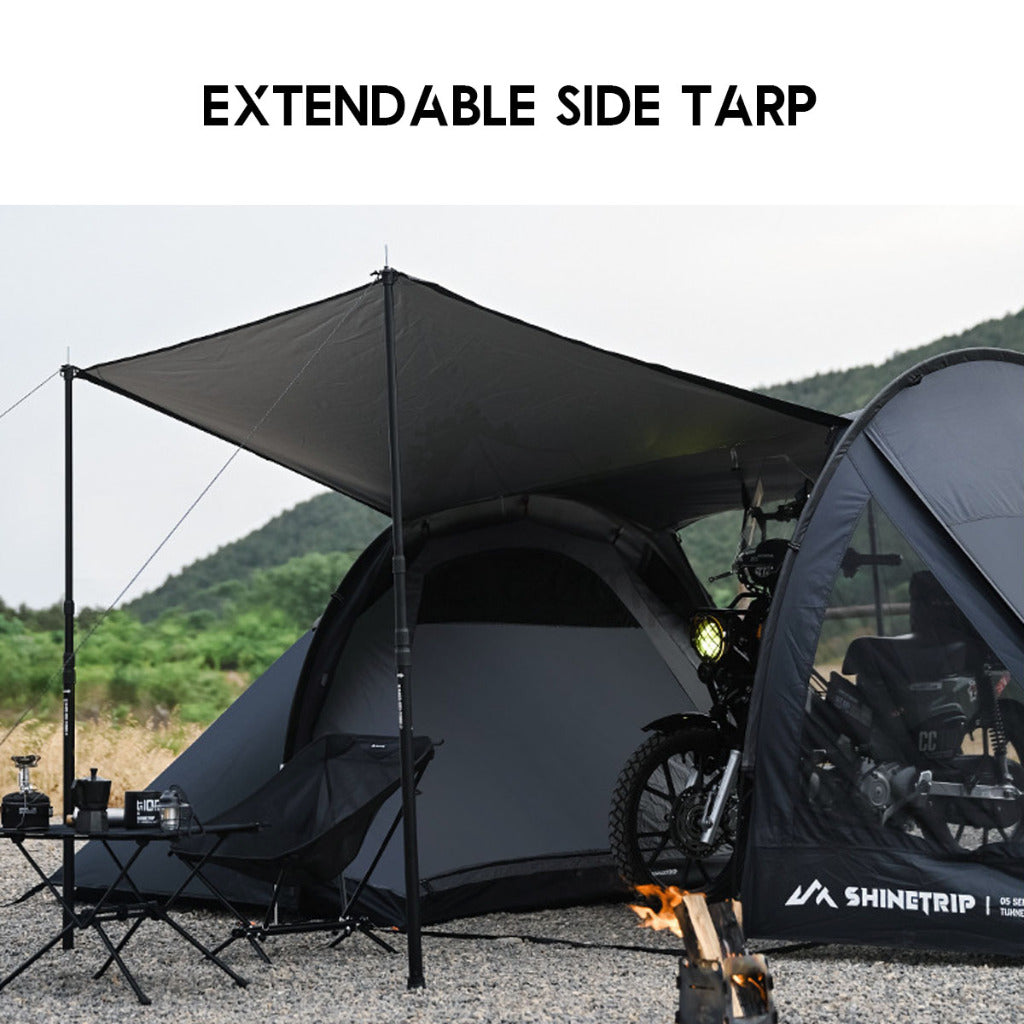Shinetrip 05 Series Tunnel Tent 1 Room 1 Living Hall Extendable Tarp Camping Outdoor Tactical Black Khaki Army Green