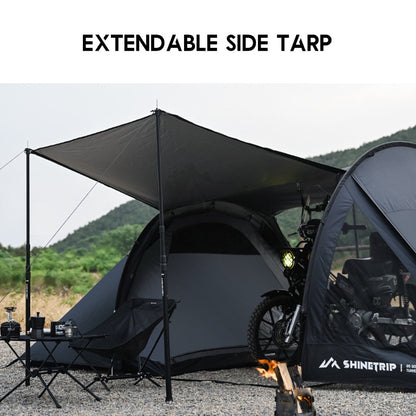 Shinetrip 05 Series Tunnel Tent 1 Room 1 Living Hall Extendable Tarp Camping Outdoor Tactical Black Khaki Army Green