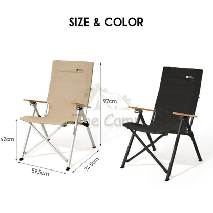 Mobi Garden Recliner Chair High Back Aluminum Alloy Adjustable Armrest Outdoor Camping Moon Chair Kermit NX22665047
