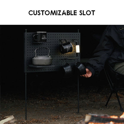 Shinetrip PegBoard Hole Board Peg Board Outdoor Camping Rack Shelf Holder Black Wall Storage Board
