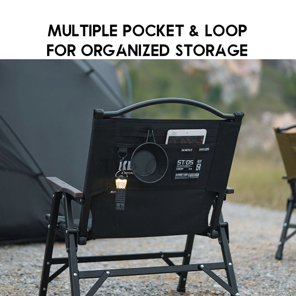 Shinetrip 05 Series Detachable Kermit Chair Tactical Back Support Heavy Duty Outdoor Camping Portable Black Khaki