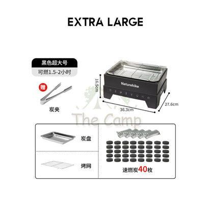 Naturehike Disposable BBQ Grill Stove Set Charcoal BBQ Kit Rack Reusable 2-3 Times Camping Outdoor CNK2300CW012