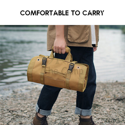 Multipurpose Organizer Storage Bag 4 Row Section Camping Outdoor Peg Hammer Nail Rope Tissue Tool Bag Hardware Beg