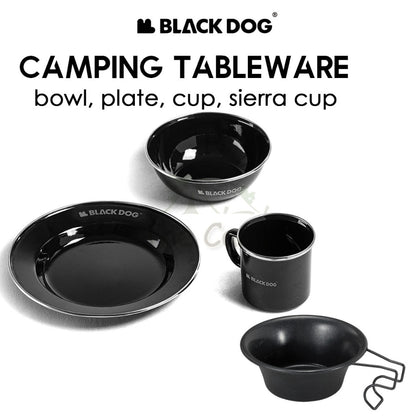 Blackdog Camping Tableware Cup Bowl Plate Sierra Cup Enamel Stainless Steel Aluminium Cookware Cup Set Equipment Utensil