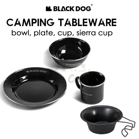 Blackdog Camping Tableware Cup Bowl Plate Sierra Cup Enamel Stainless Steel Aluminium Cookware Cup Set Equipment Utensil