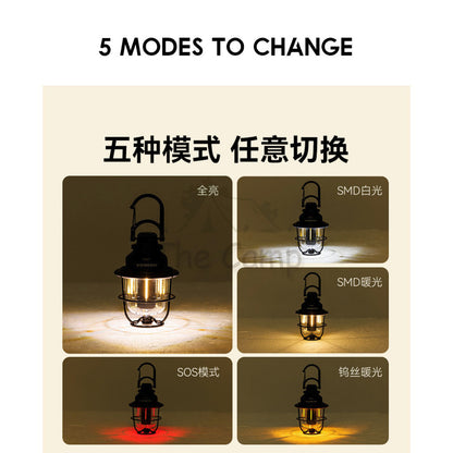 Blackdog ZM013 Vintage Light Outdoor Camping LED NEW Lamp Lantern 200mah 5 Modes CBD2450ZM013