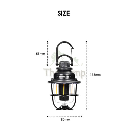 Blackdog ZM013 Vintage Light Outdoor Camping LED NEW Lamp Lantern 200mah 5 Modes CBD2450ZM013