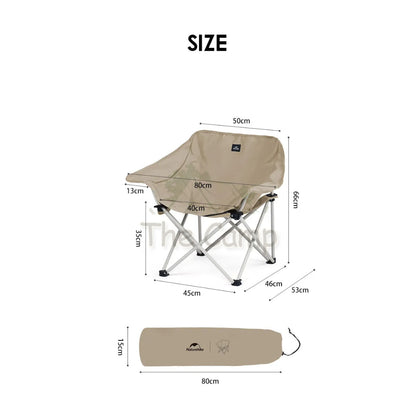 Naturehike Armrest Folding Chair Outdoor Camping Widened Armchair with Handle Moon Kermit Reclining CNH23JU13002