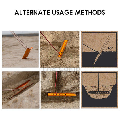 31cm Sand Pegs Aluminium Alloy Beach Stake Nail Anchor Outdoor Camping Stake Kit Sandy Terrain Snow Pasak Pasir Pantai