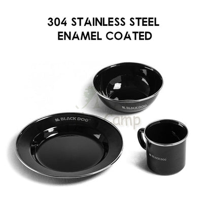 Blackdog Camping Tableware Cup Bowl Plate Sierra Cup Enamel Stainless Steel Aluminium Cookware Cup Set Equipment Utensil