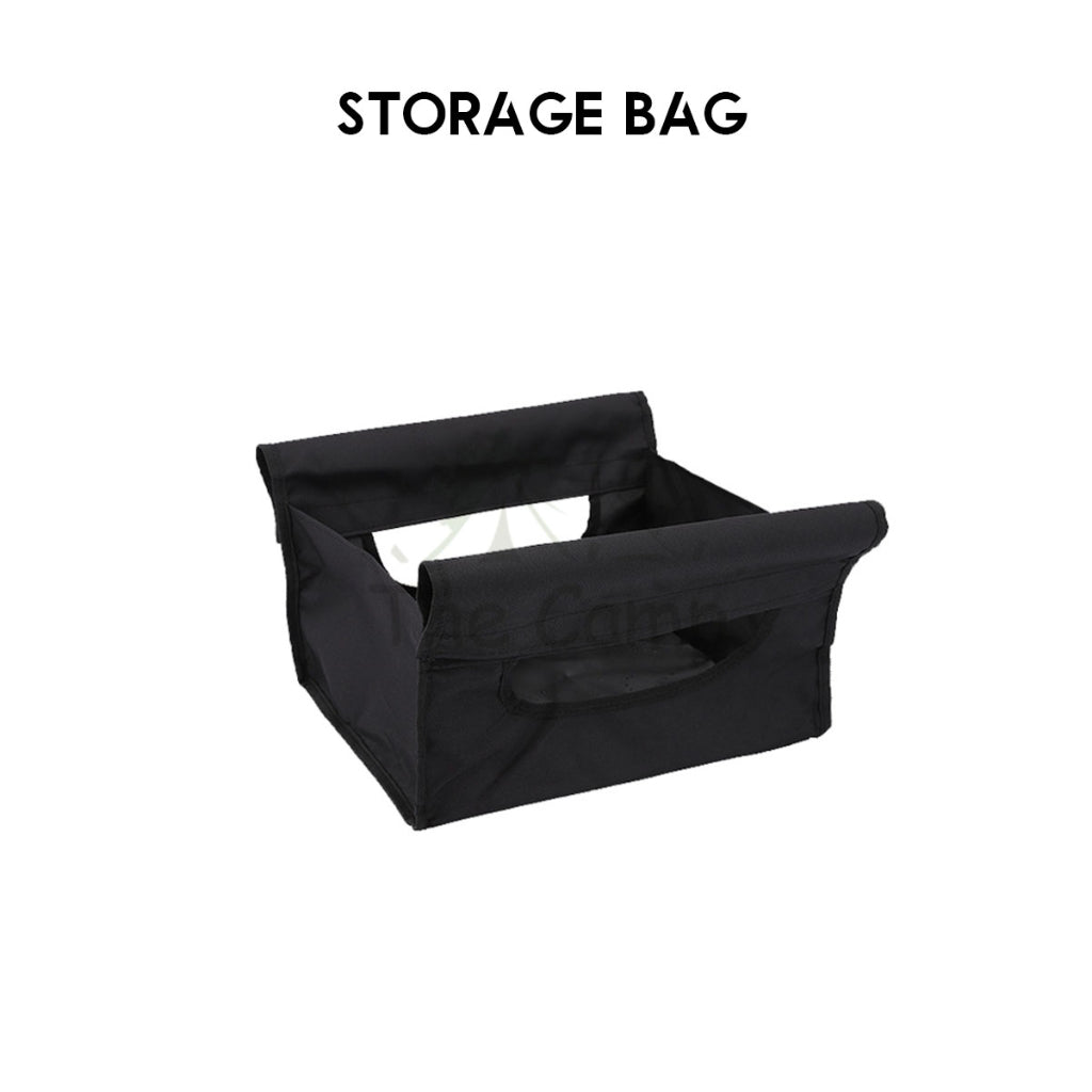 Outdoor Camping Adjustable Aluminium Folding Cooler Box Stand Screw Clip Type Solid Wood Ice Bucket Storage Bag Rack