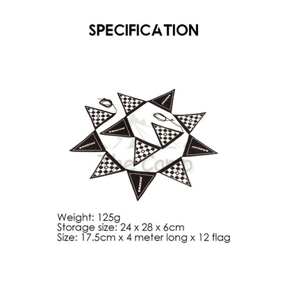 Blackdog Camping Atmosphere Flag Lattice Design Portable Birthday Party Picnic Tent Decorative 12 Flag 4M BD-QZ002