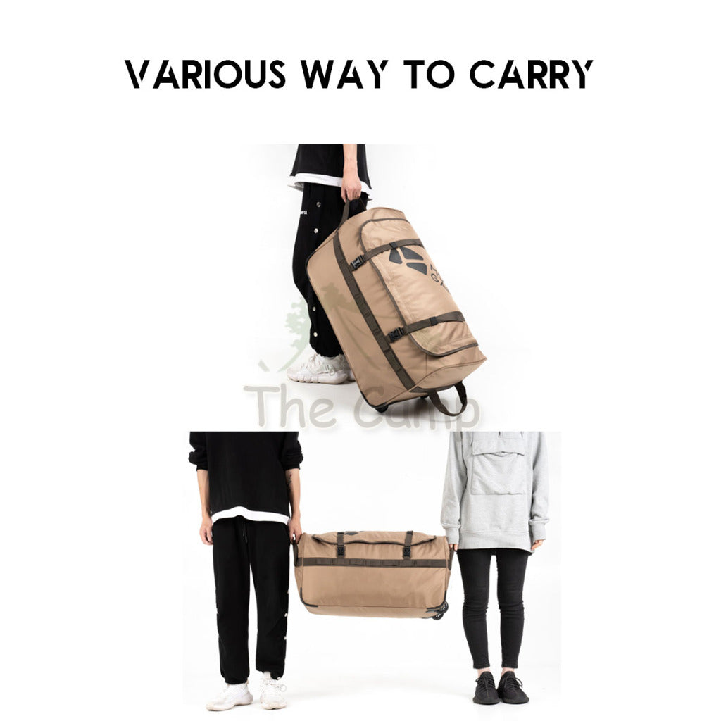 Mobi Garden Folding Wheel Bag 110L Luggage Equipment Storage Bag Outdoor Camping Khaki Picnic NX20664011