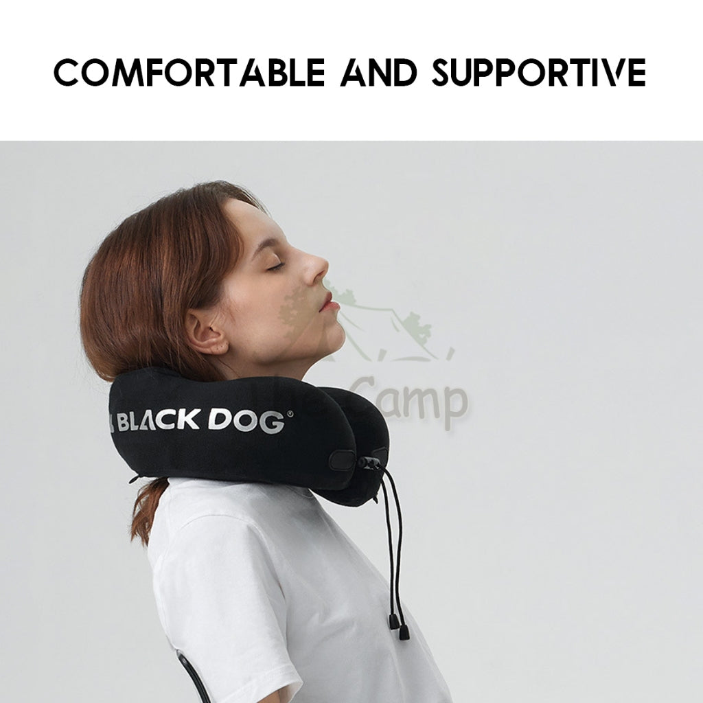 Blackdog Travel Pillow With Hood Eye Mask Camping Outdoor Snail U Shaped Pillow Memory Foam Travelling CBD2300WS011