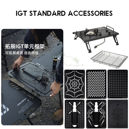 Shinetrip Adjustable Height Tactical Table Joinable Aluminum Alloy IGT Plate Stove Panel Tray Soto Stove