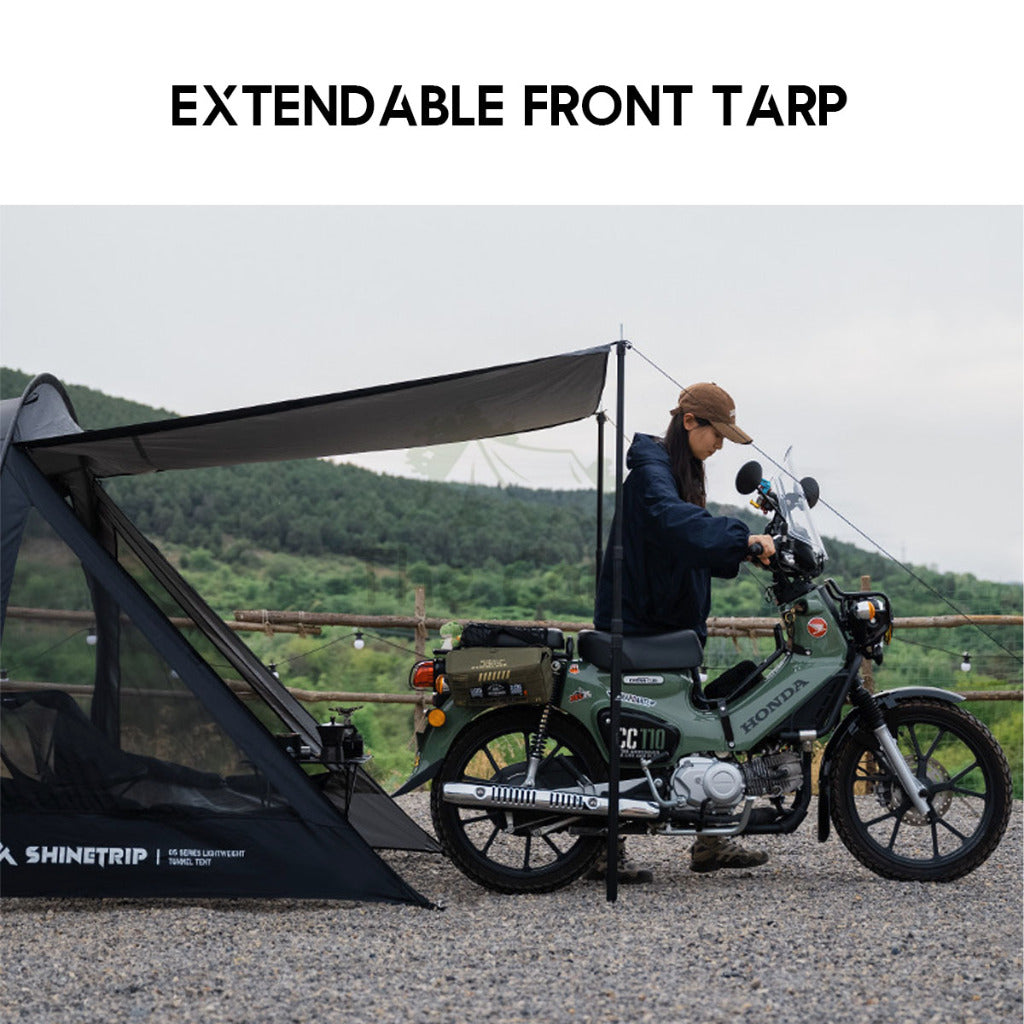 Shinetrip 05 Series Tunnel Tent 1 Room 1 Living Hall Extendable Tarp Camping Outdoor Tactical Black Khaki Army Green