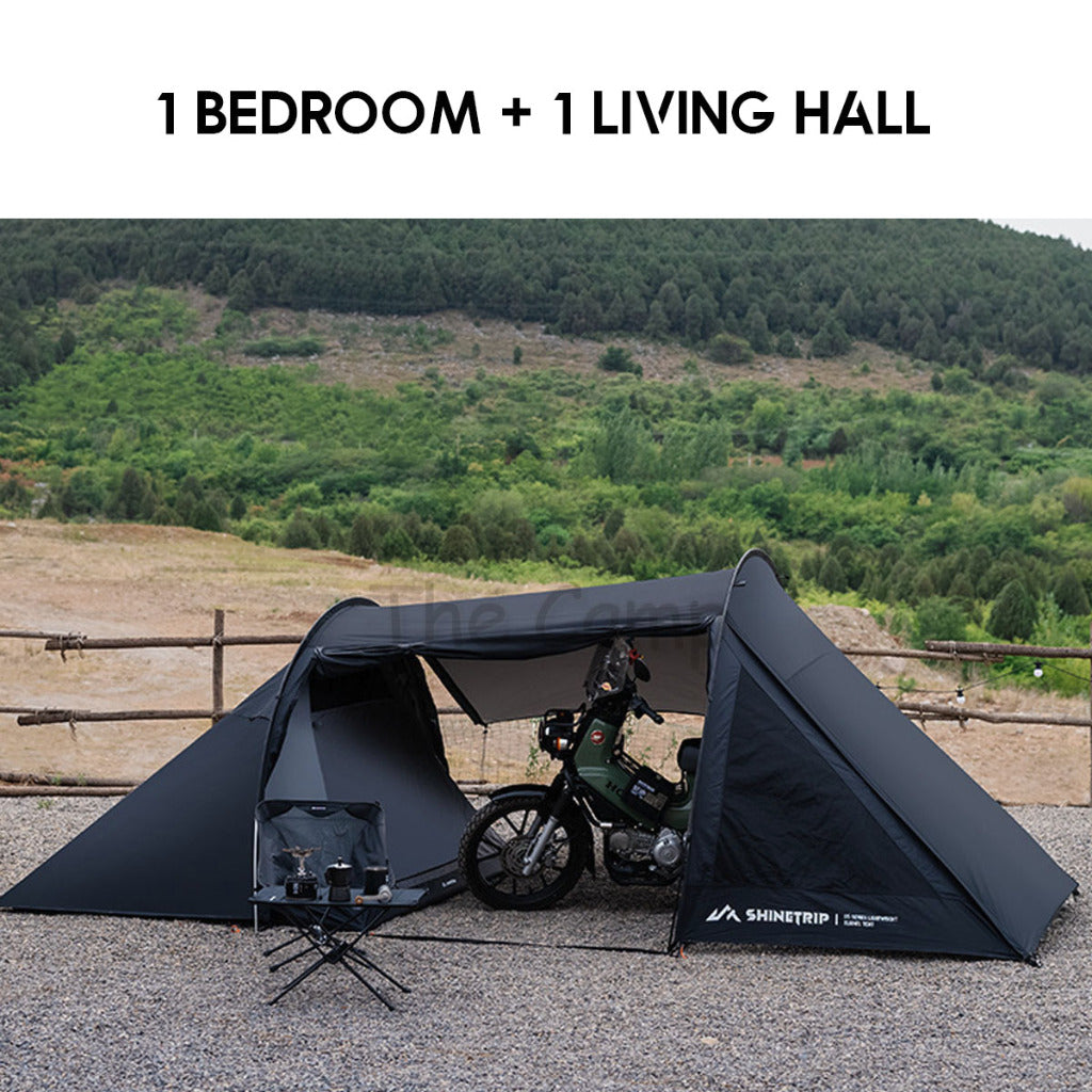 Shinetrip 05 Series Tunnel Tent 1 Room 1 Living Hall Extendable Tarp Camping Outdoor Tactical Black Khaki Army Green