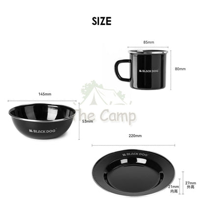 Blackdog Camping Tableware Cup Bowl Plate Sierra Cup Enamel Stainless Steel Aluminium Cookware Cup Set Equipment Utensil
