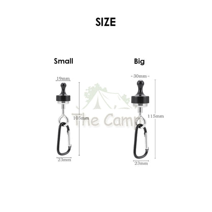 Magnetic Clip for Flysheet or Tent Magnet Clip Hanger Free Carabiner Pole Tarp Hook Lamp Light Camping Hanging