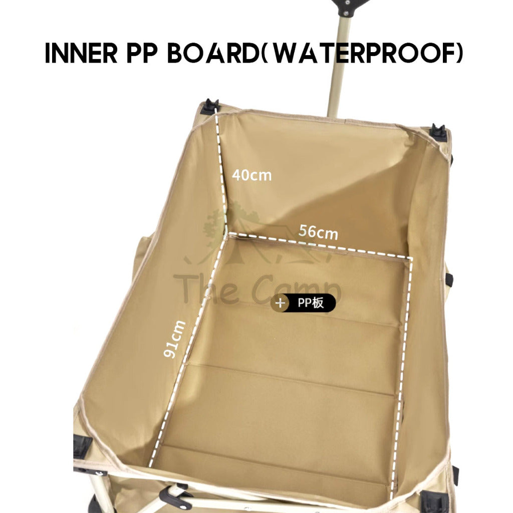 Mobi Garden X200 Trolley Wagon Cart 200L 10cm Thick Wheel 7 Inch Camping Portable Table Top NX23689007