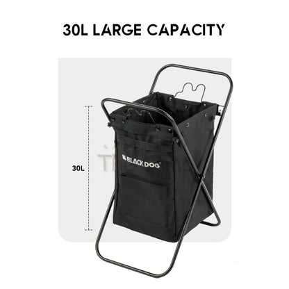 Blackdog Multipurpose Storage Rack Outdoor Camping Folding Aluminium Laundry Basket Bag Trash Garbage Bin CBD2300SN013