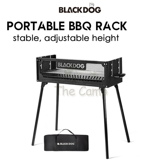 Blackdog Portable Camping BBQ Grill Rack Stand Outdoor Folding Charcoal Stove Firepower Adjustable Iron Oven BD-SKL003