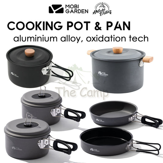 Mobi Garden Cookware Pot & Pan Portable Foldable Outdoor Camping Picnic Frying Pan Tent Flysheet Pole Table Naturehike