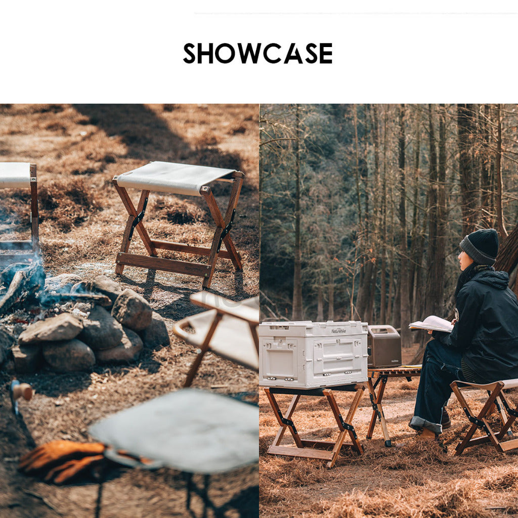 Naturehike Folding Stool Rack Portable Outdoor Camping Fishing Chair Beech Canvas Sketch Stool Bench Chair NH20JJ014