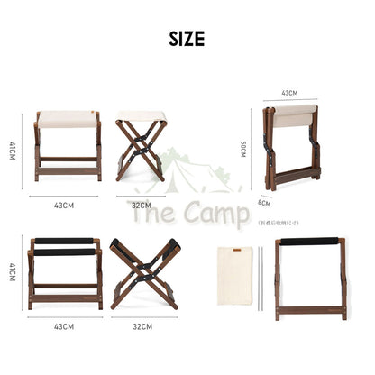Naturehike Folding Stool Rack Portable Outdoor Camping Fishing Chair Beech Canvas Sketch Stool Bench Chair NH20JJ014