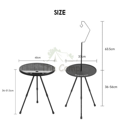 Blackdog Adjustable Small Round Table ABS Acrylic Outdoor Camping With Bag Lamp Holder CBD230JJ029 CBD2300JJ028