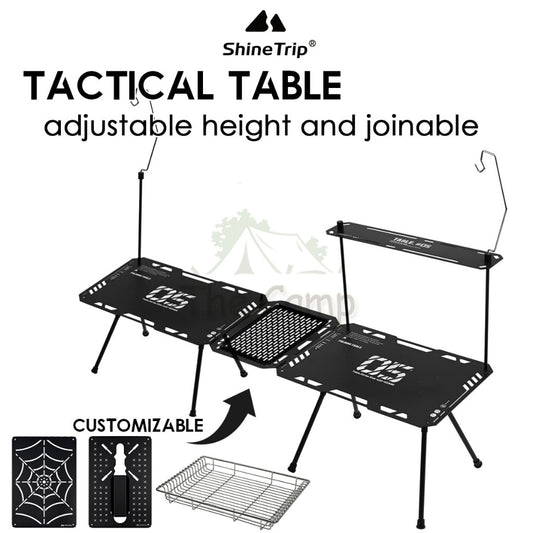 Shinetrip Adjustable Height Tactical Table Joinable Aluminum Alloy IGT Plate Stove Panel Tray Soto Stove