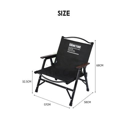 Shinetrip 05 Series Detachable Kermit Chair Tactical Back Support Heavy Duty Outdoor Camping Portable Black Khaki