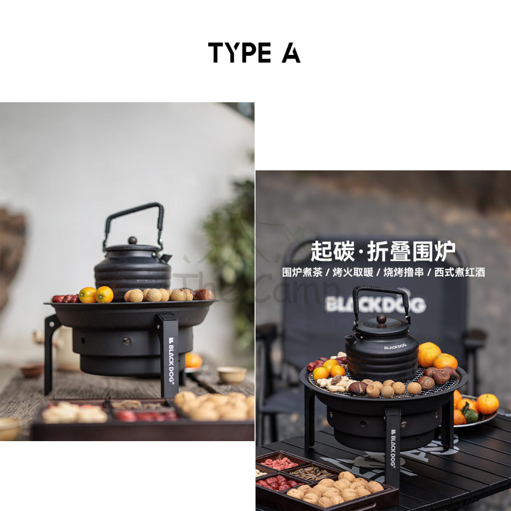 Blackdog Round Charcoal BBQ Grill Fire Pit Stove Outdoor Camping Folding Foldable Barbecue Firepit CBD2450CF010