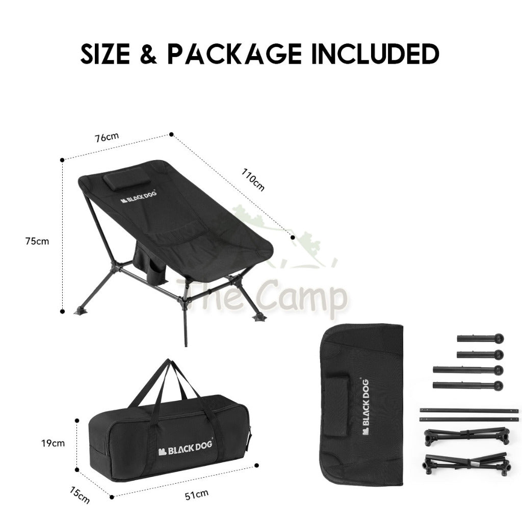 Blackdog Adjustable Leisure Chair Headrest Lounge Lazy Foldable Lying Sleeping Outdoor Camping Recliner CBD2450JJ019