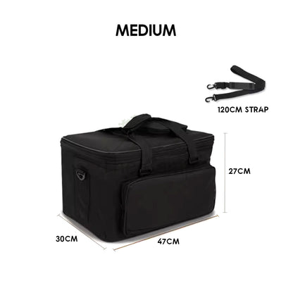 Camping Waterproof Storage Bag 50L 38L Big and Medium Size Black Outdoor Thick Canvas Beg Tool Cookware Equipments
