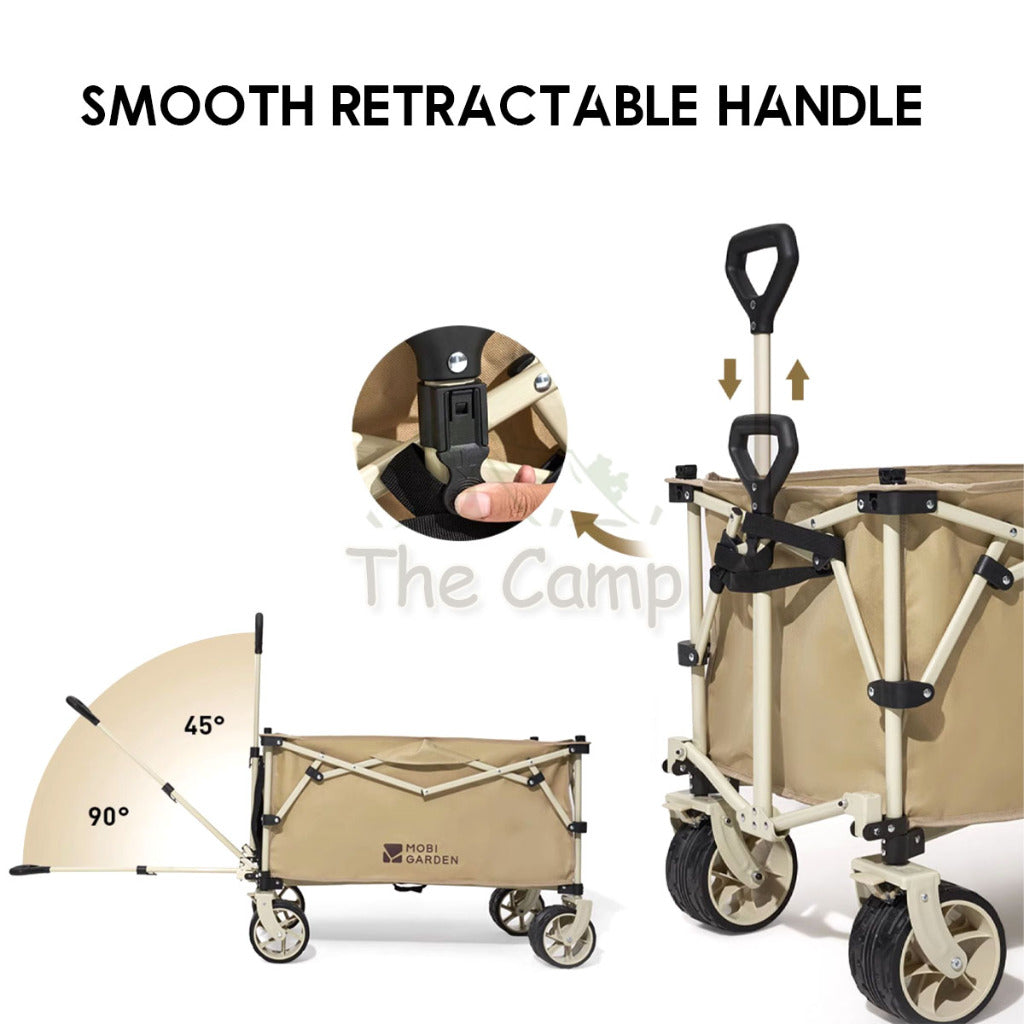 Mobi Garden X200 Trolley Wagon Cart 200L 10cm Thick Wheel 7 Inch Camping Portable Table Top NX23689007