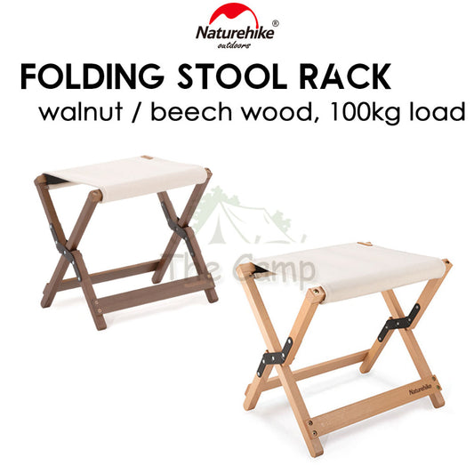 Naturehike Folding Stool Rack Portable Outdoor Camping Fishing Chair Beech Canvas Sketch Stool Bench Chair NH20JJ014