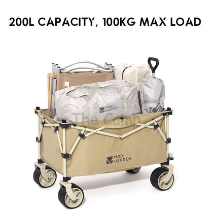 Mobi Garden X200 Trolley Wagon Cart 200L 10cm Thick Wheel 7 Inch Camping Portable Table Top NX23689007