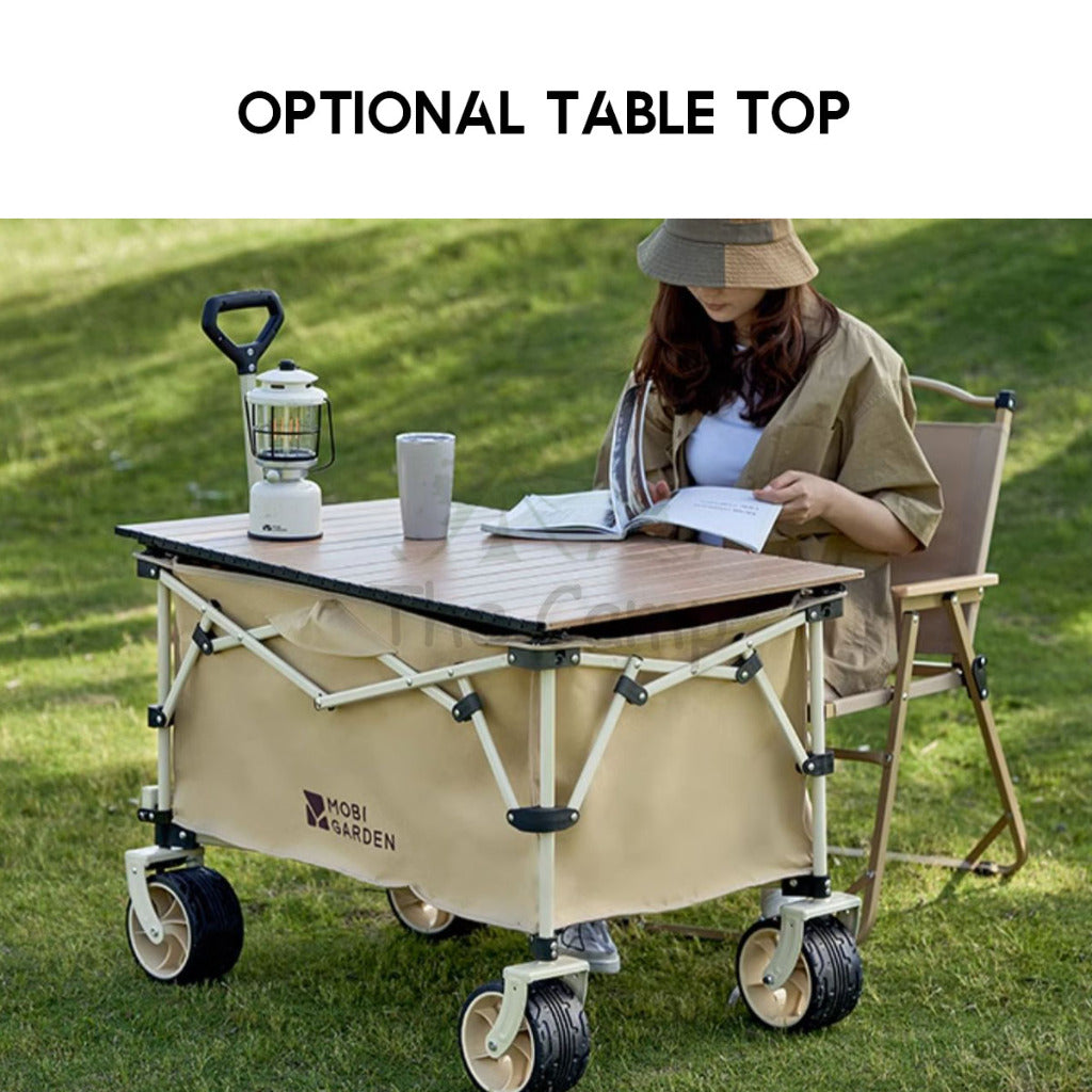 Mobi Garden X200 Trolley Wagon Cart 200L 10cm Thick Wheel 7 Inch Camping Portable Table Top NX23689007