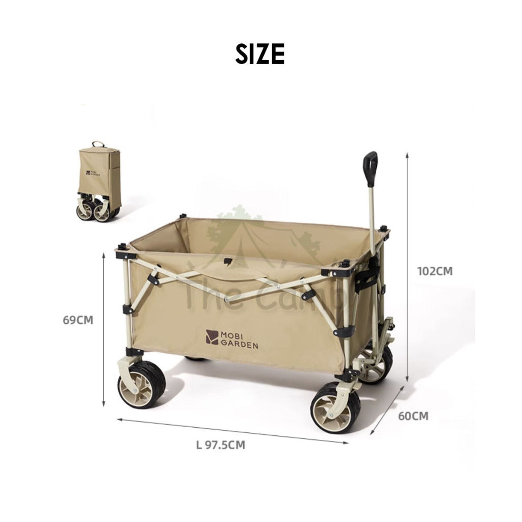 Mobi Garden X200 Trolley Wagon Cart 200L 10cm Thick Wheel 7 Inch Camping Portable Table Top NX23689007